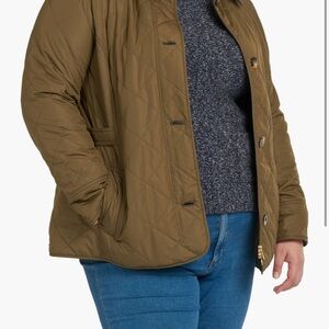 Barbour Nelson Quilted Jacket in Olive - Size 1x